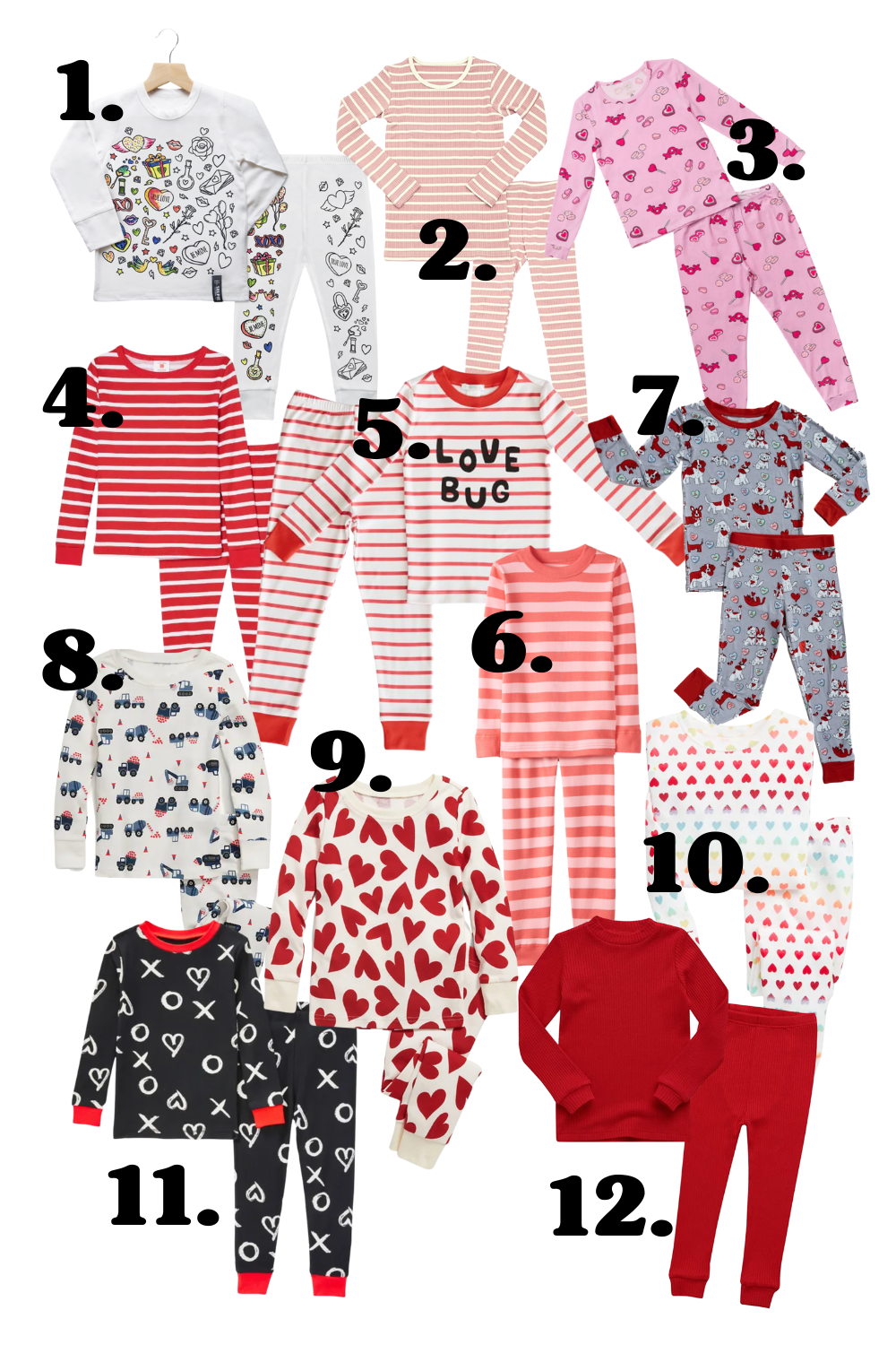 Valentine’s Day PJs for the Babes.